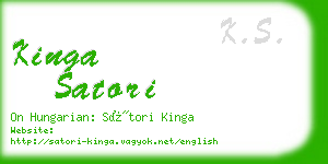 kinga satori business card